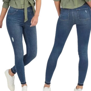 SPANX Distressed Skinny Jeans Raw Hem Size Medium M
